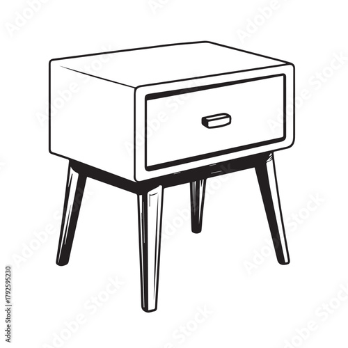 bedside isolated on white