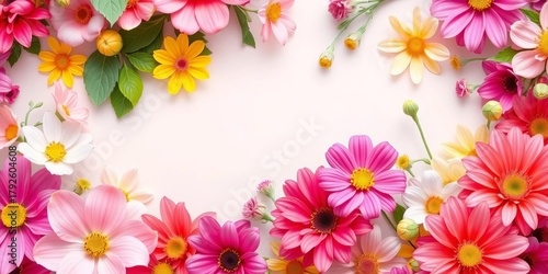 Vibrant floral backdrop, perfect for spring designs, colorful, photography