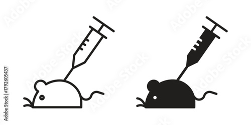 Animal testing icon logo design element. minimalist style icons