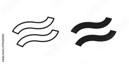 Approximately equal icon logo design element. minimalist style icons