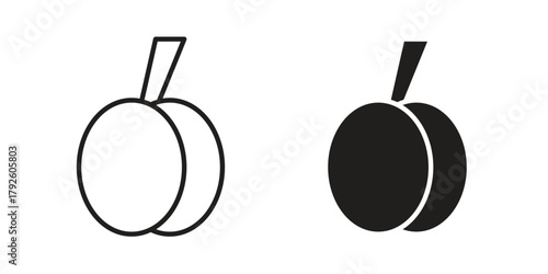 Apricot icon logo design element. minimalist style icons