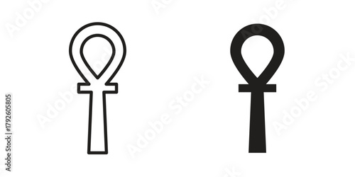 Ankh icon logo design element. minimalist style icons