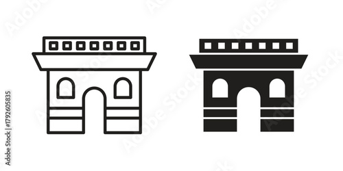Arc de Triomphe icon logo design element. minimalist style icons