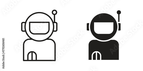 Astronaut user icon logo design element. minimalist style icons
