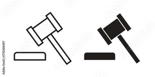 Auction icon logo design element. minimalist style icons