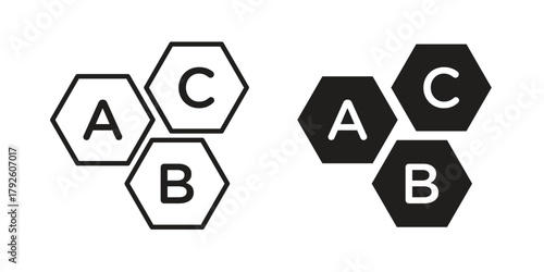 Baby ABC cubes icon logo design element. minimalist style icons