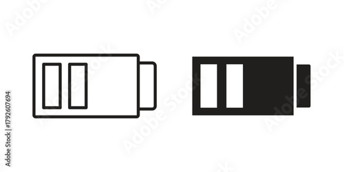 Battery icon logo design element. minimalist style icons
