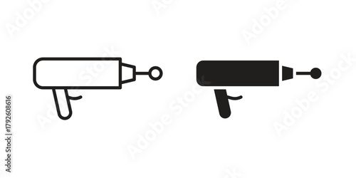 Blaster icon logo design element. minimalist style icons