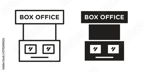 Box office icon logo design element. minimalist style icons