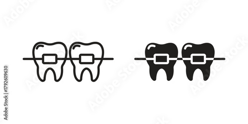 Braces icon logo design element. minimalist style icons