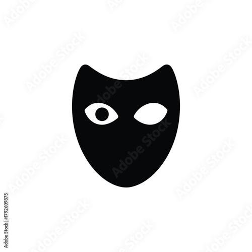 Anonymous Privacy Mask Icon. Incognito Mode Symbol. Privacy Protection Mask.