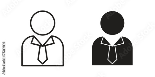 Businessman icon logo design element. minimalist style icons
