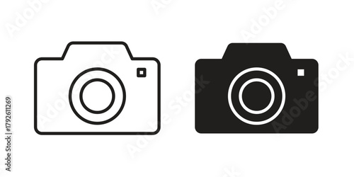 Camera icon logo design element. minimalist style icons