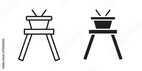 Camp table icon logo design element. minimalist style icons