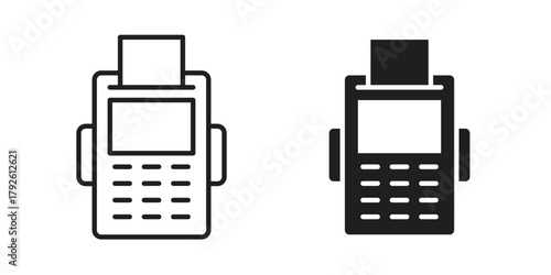 Card machine icon logo design element. minimalist style icons