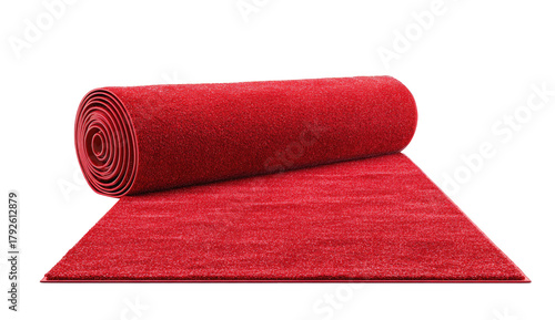 A vibrant red carpet rolls out, hinting at an event or welcoming entrance