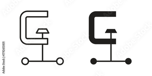 Clamp icon logo design element. minimalist style icons