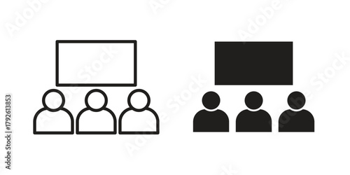 Classroom icon logo design element. minimalist style icons