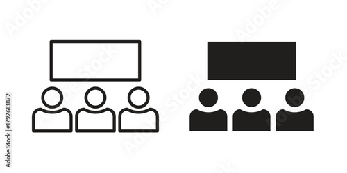 Classroom icon logo design element. minimalist style icons