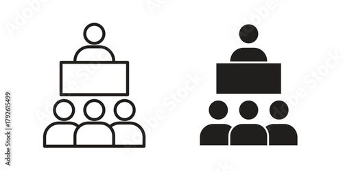 Convention icon logo design element. minimalist style icons