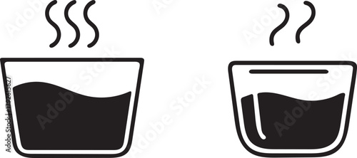 Two steaming glasses of dark liquid representing hot and warm beverages