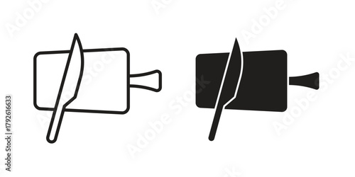 Cutting board icon logo design element. minimalist style icons
