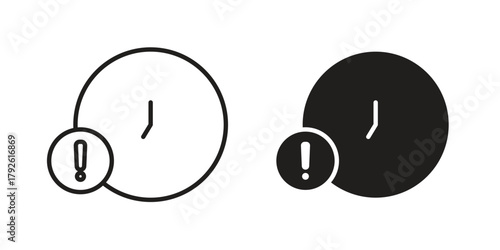 Delay icon logo design element. minimalist style icons