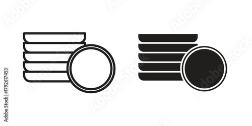 Dishes icon logo design element. minimalist style icons
