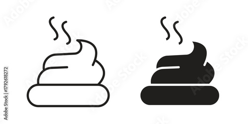 Dung icon logo design element. minimalist style icons
