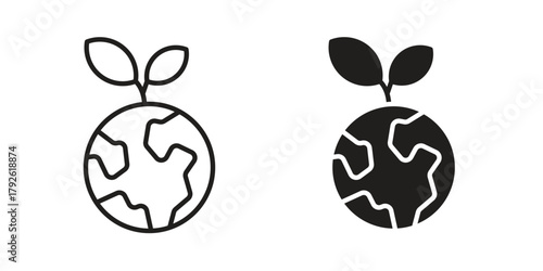 Environment icon logo design element. minimalist style icons