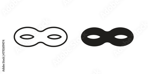Eye mask icon logo design element. minimalist style icons