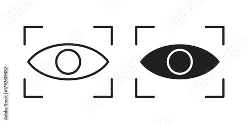Eye tracking icon logo design element. minimalist style icons