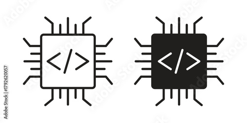 Firmware icon logo design element. minimalist style icons