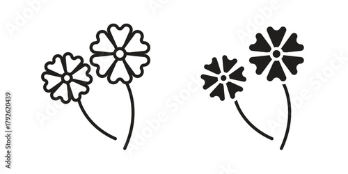 Flowers icon logo design element. minimalist style icons