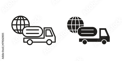 Global Logistic icon logo design element. minimalist style icons