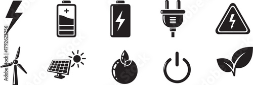 Abstract eco power energy concept with vibrant colors