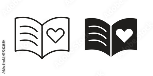 Guests book icon logo design element. minimalist style icons
