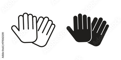 High Five icon logo design element. minimalist style icons