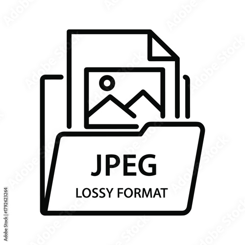 Jpeg file icon with image inside folder