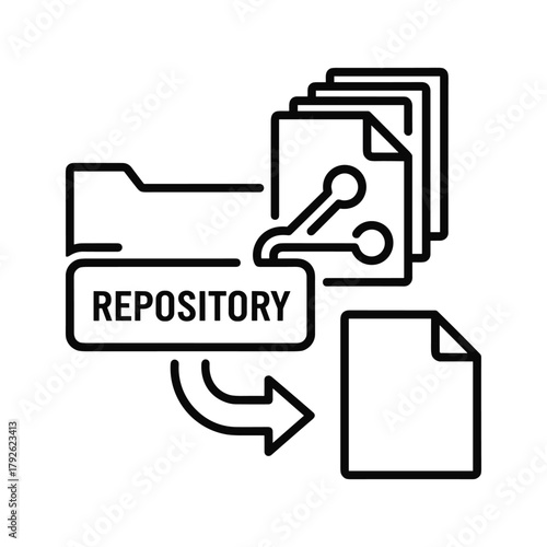 Repository file management and transfer icon