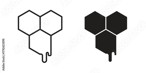 Honeycombs icon logo design element. minimalist style icons