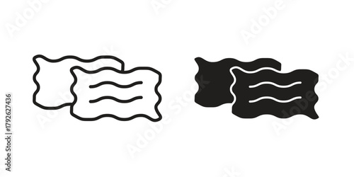 Lasagne icon logo design element. minimalist style icons