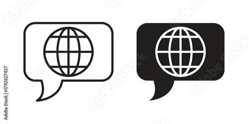 Language icon logo design element. minimalist style icons