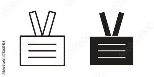 Lanyard icon logo design element. minimalist style icons