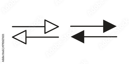 Left right direction icon logo design element. minimalist style icons