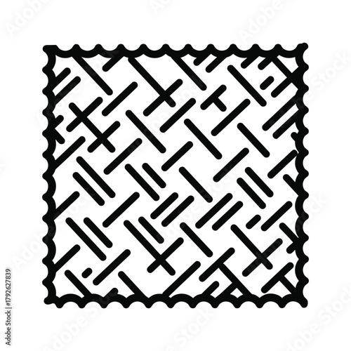 Rag icon, outline style cleaning and disinfection concept vector illustration