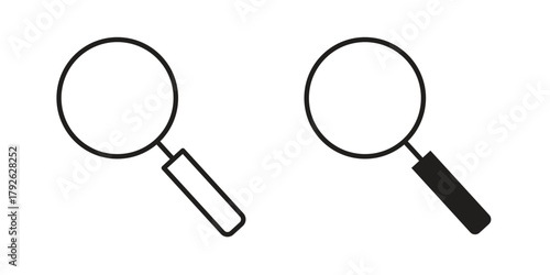 Loupe icon logo design element. minimalist style icons