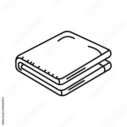 Folded towel, a neat and clean linen item ready for use in a bathroom or spa