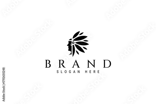 Apache Indian Tribe Logo Icon Design Template