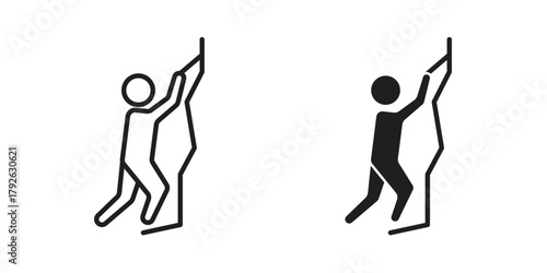 Mountain climb icon logo design element. minimalist style icons